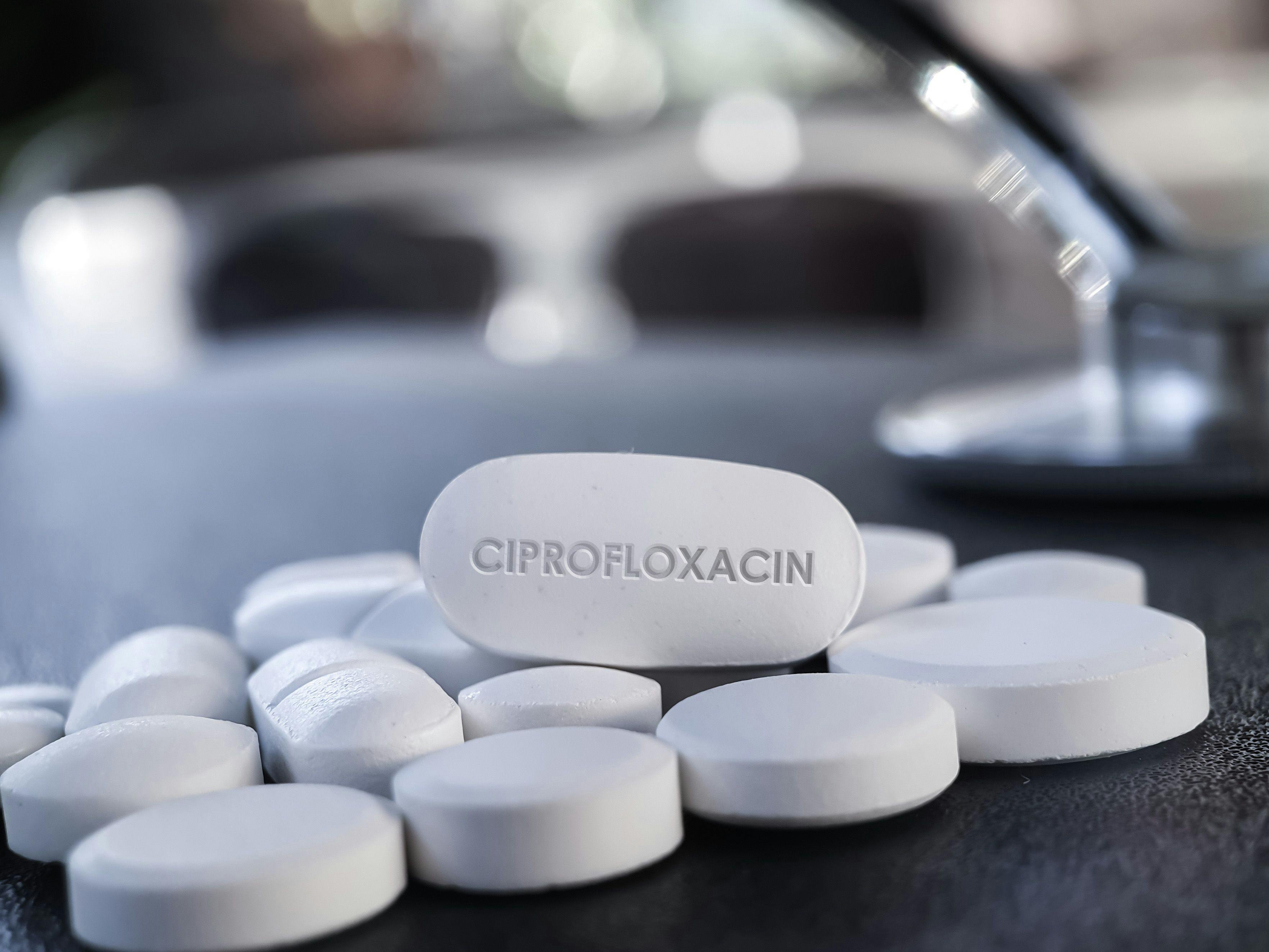 Ciprofloxacin antiobiotic white pill medication | Image Credit: © Soni's -stock.adobe.com