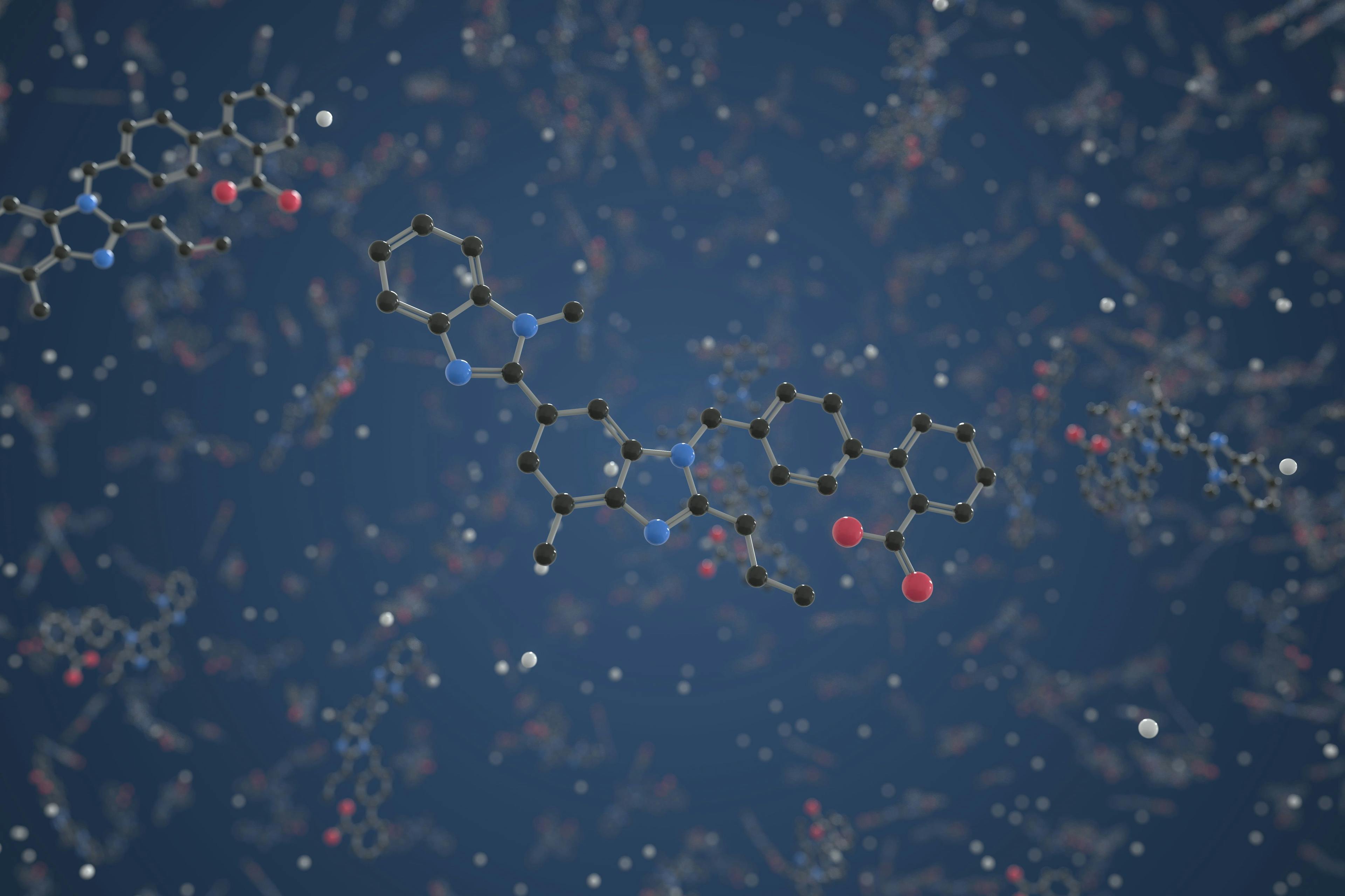 Molecule of Telmisartan. Molecular model, science related 3d rendering | Image Credit: © Alexey Novikov - stock.adobe.com