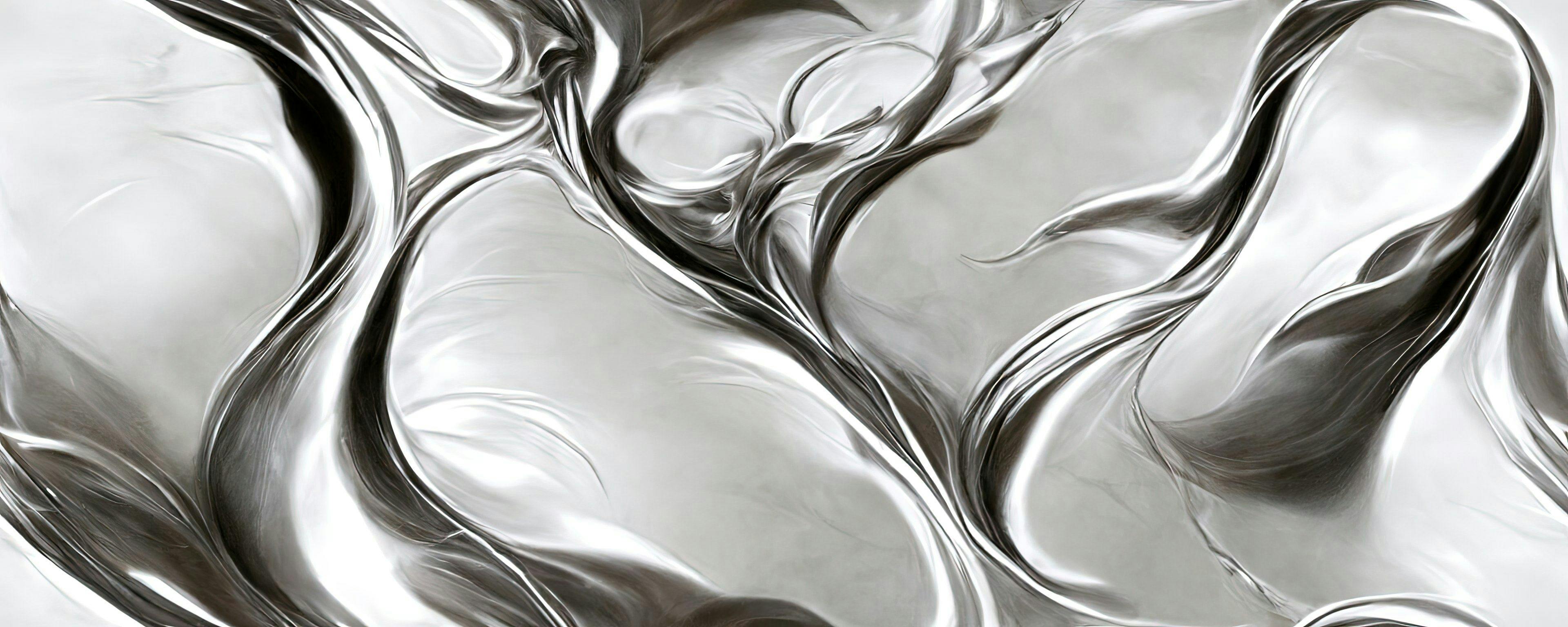 Beautiful mesmerize colorful pattern of liquid silver, mercury, beautiful background | Image Credit: © DNY3D - stock.adobe.com