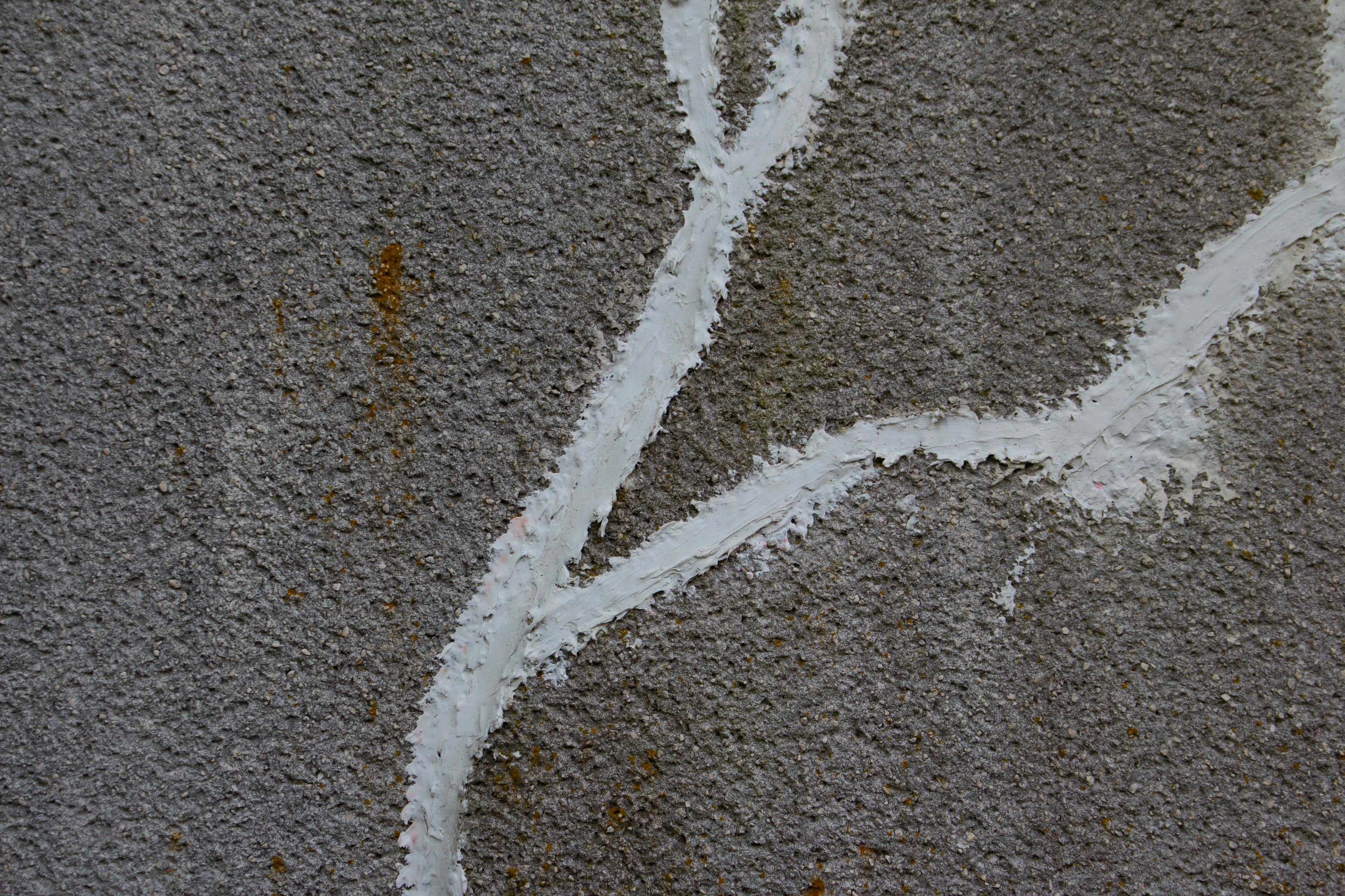 Concrete wall with crack repaired with white concrete patching putty | Image Credit: © Robert Knapp - stock.adobe.com