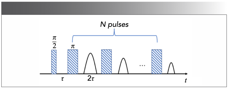 FIGURE 3: CPMG pulse sequences for T2 measurements (27,28).