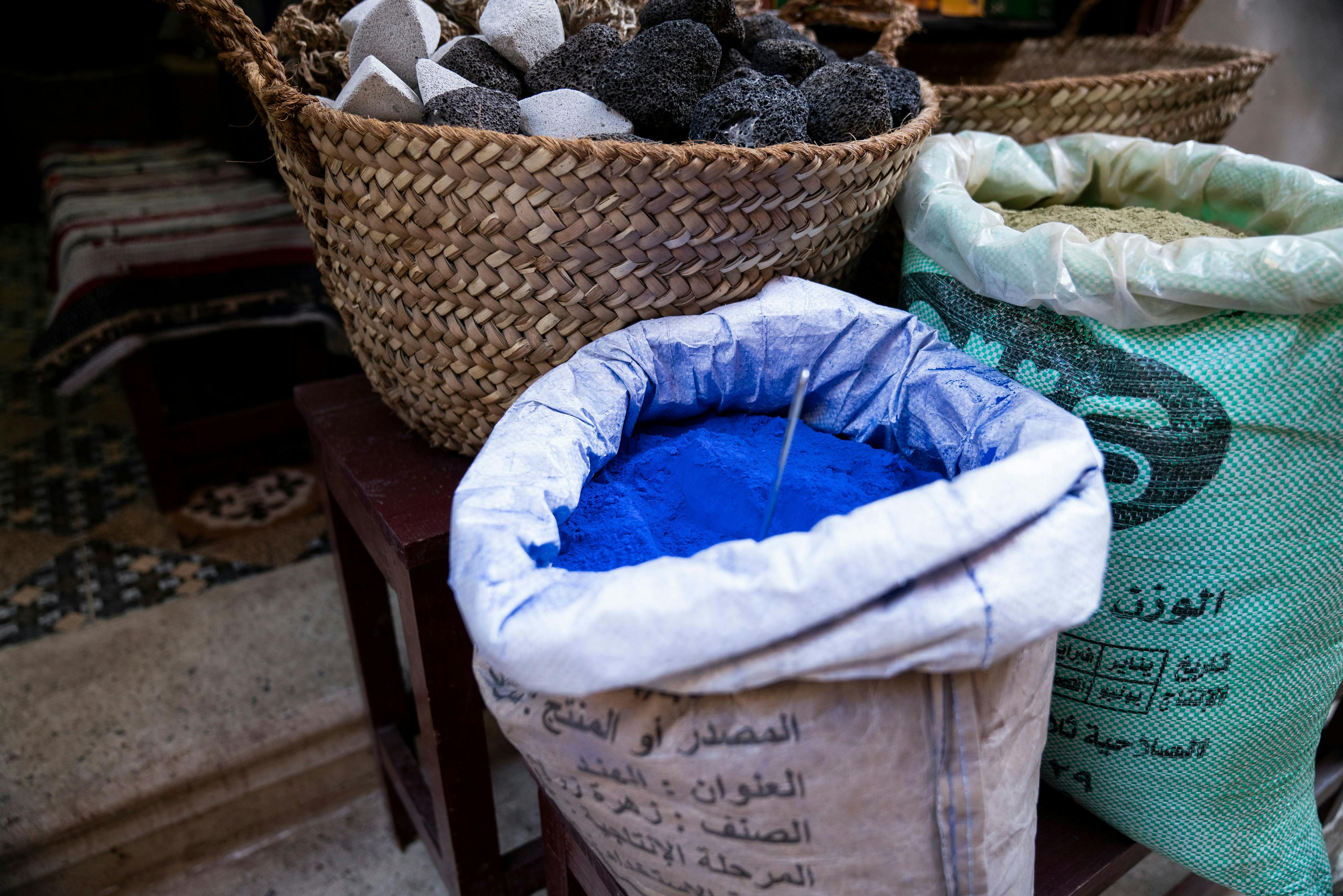 Blue Paint pigment at an Egyptian outdoor market | Image Credit: © Cavan - stock.adobe.com