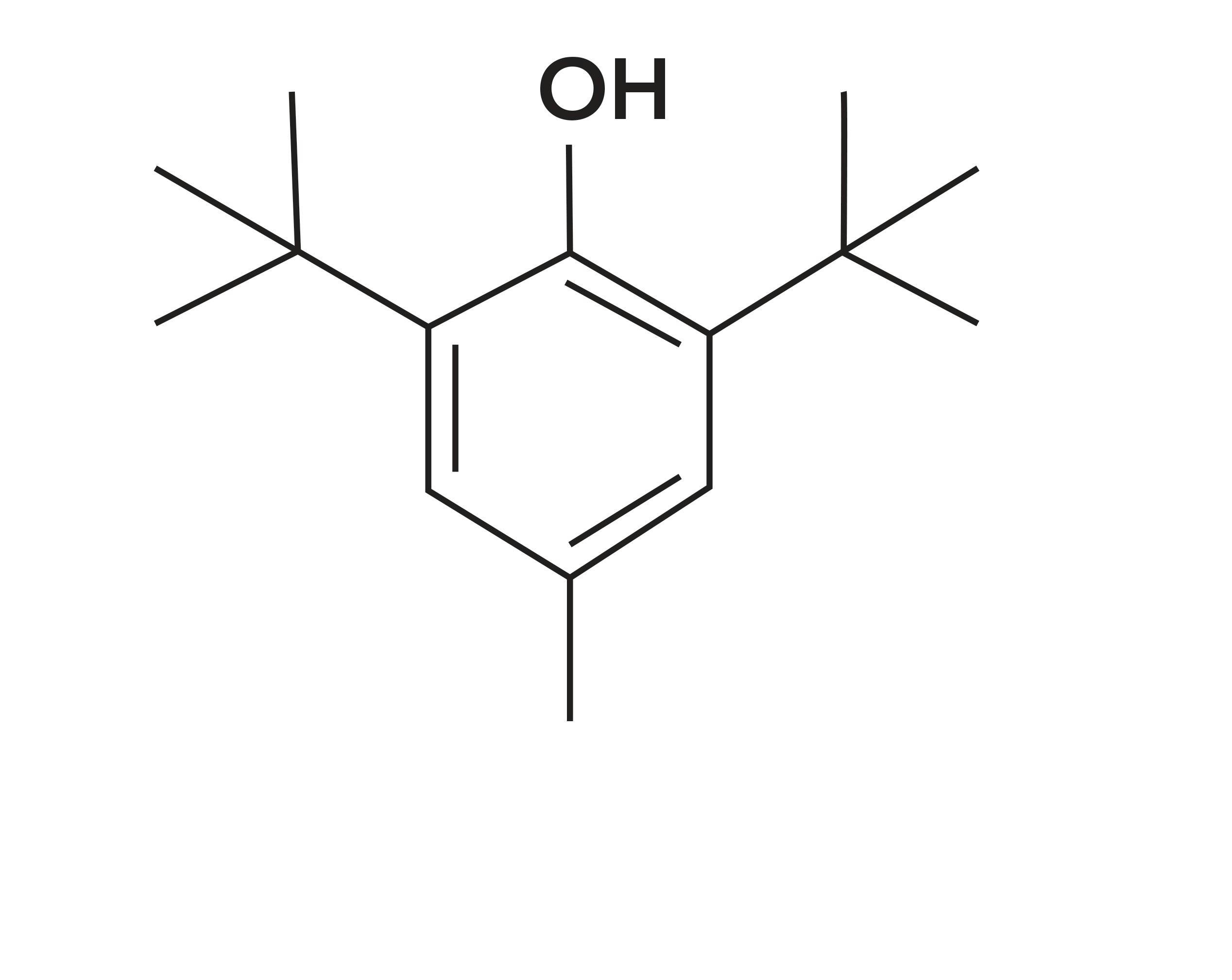 Figure 5: Chemical structure of BHT.
