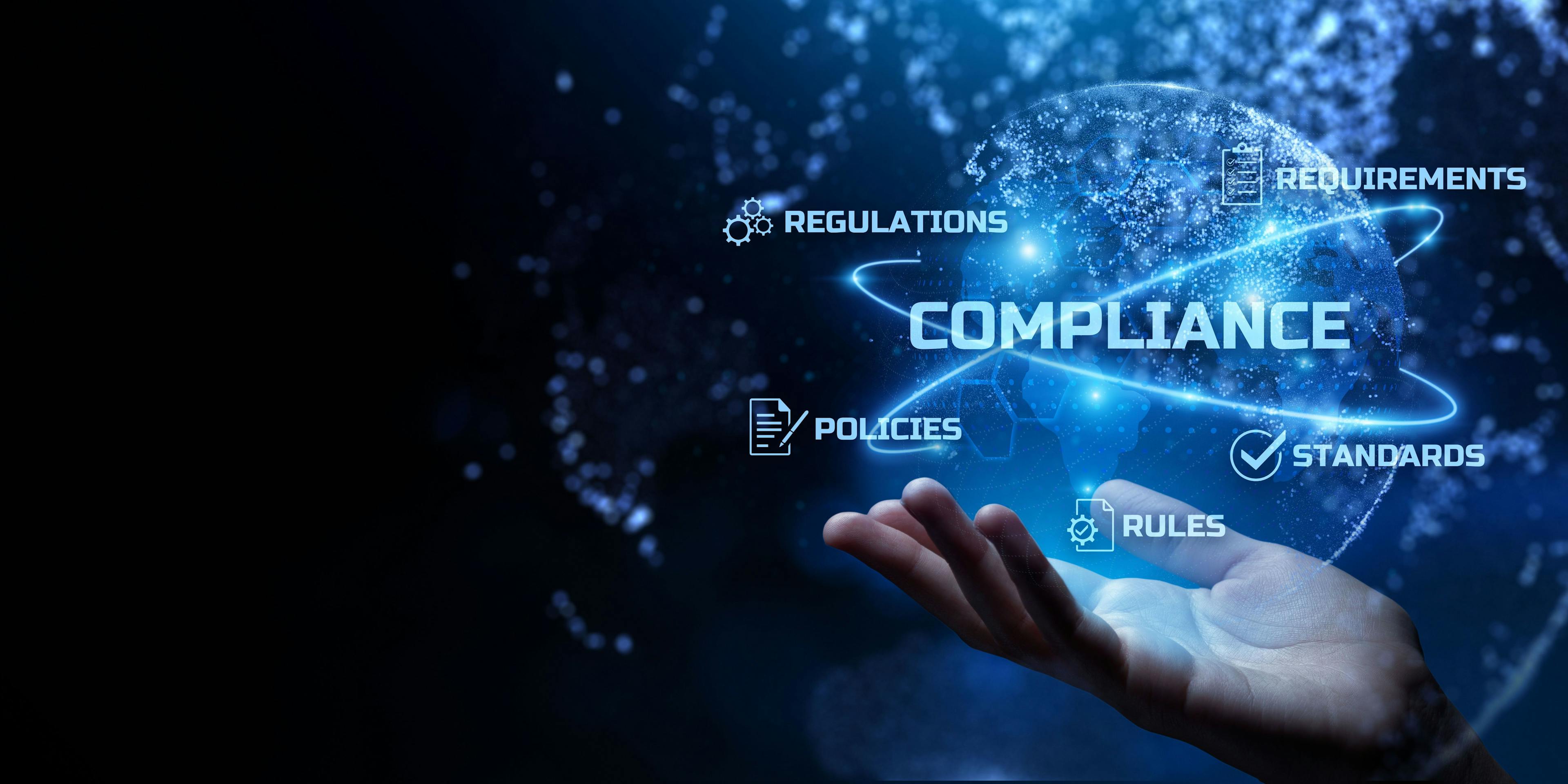 Compliance. Regulation. Standard. Rule. Business internet technology concept. | Image Credit: © Murrstock - stock.adobe.com. 