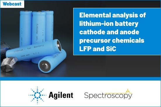 Elemental analysis of lithium ion battery cathode and anode precursor chemicals LFP and Si