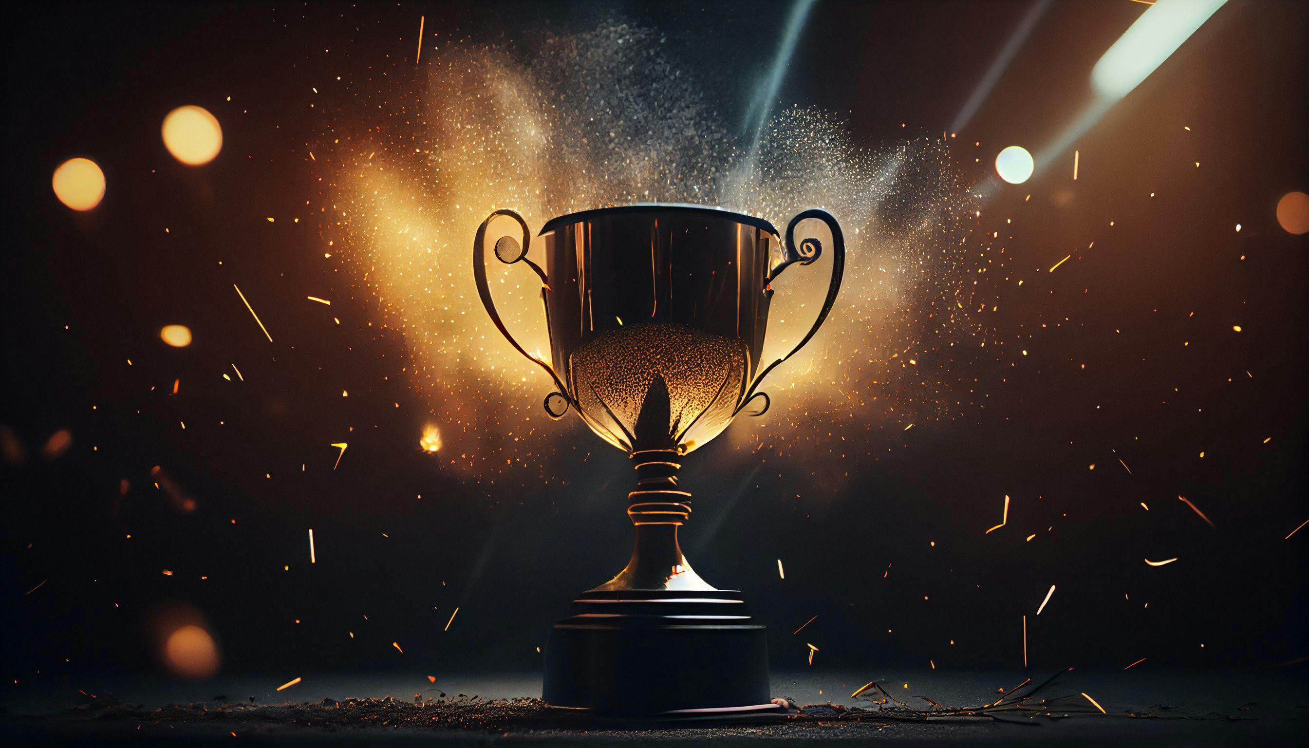 Winner trophy with flames and blurred background, generative ai | Image Credit: © TheGoldTiger - stock.adobe.com