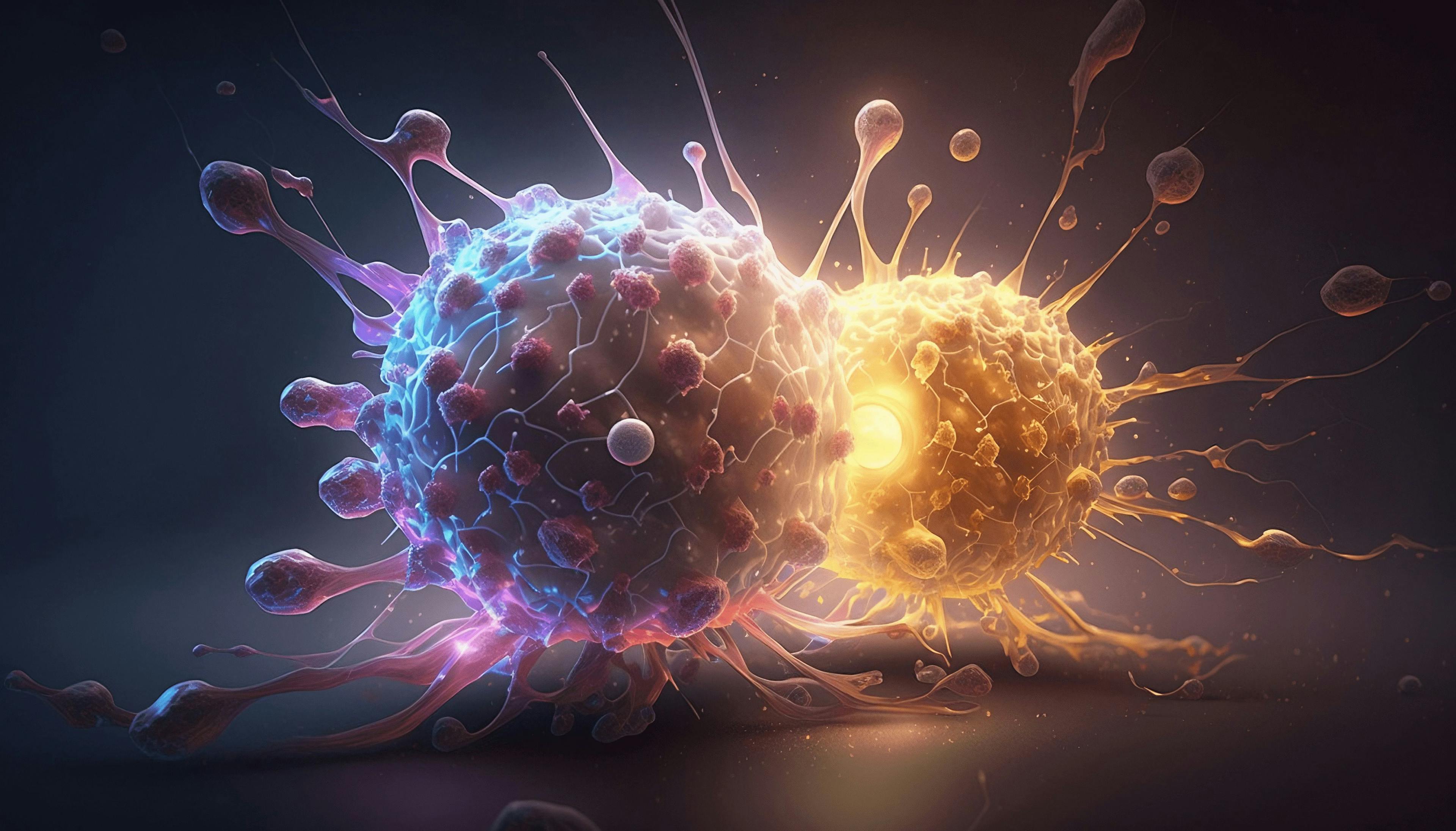 Cancer cell attacking another cell | Image Credit: © Forrest - stock.adobe.com.