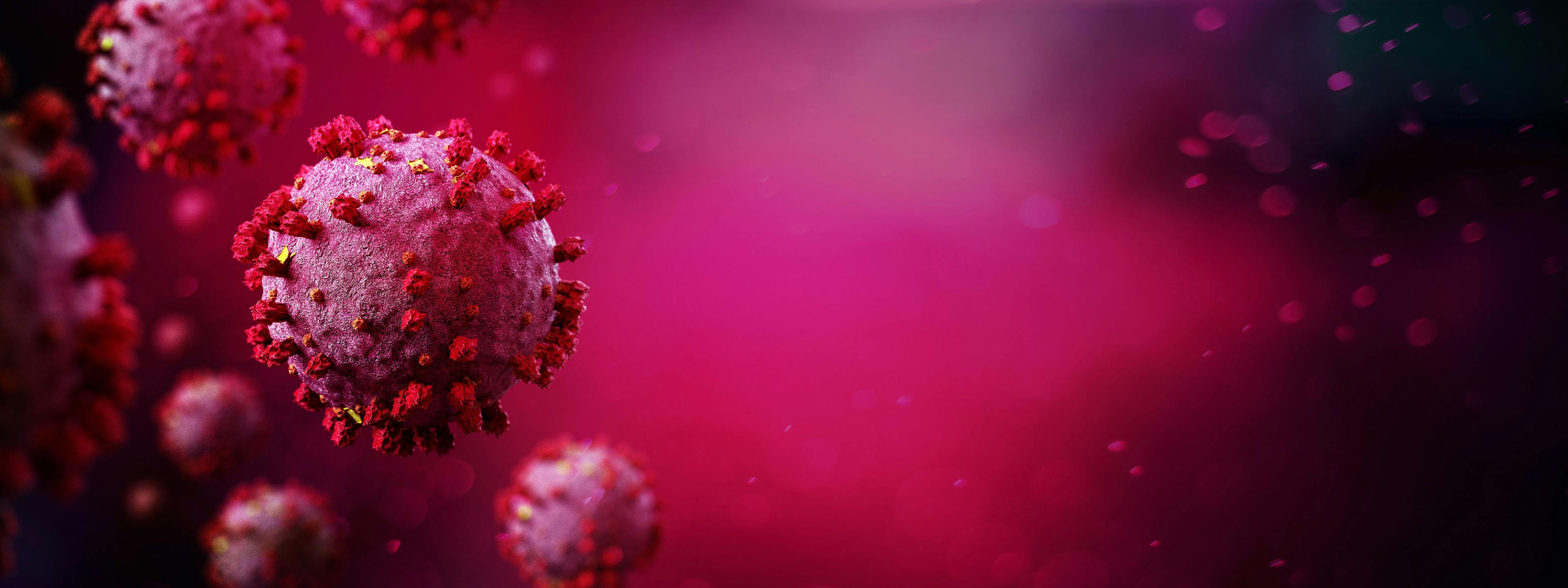 Coronavirus Covid-19 background - 3d rendering | Image Credit: © Production Perig - stock.adobe.com
