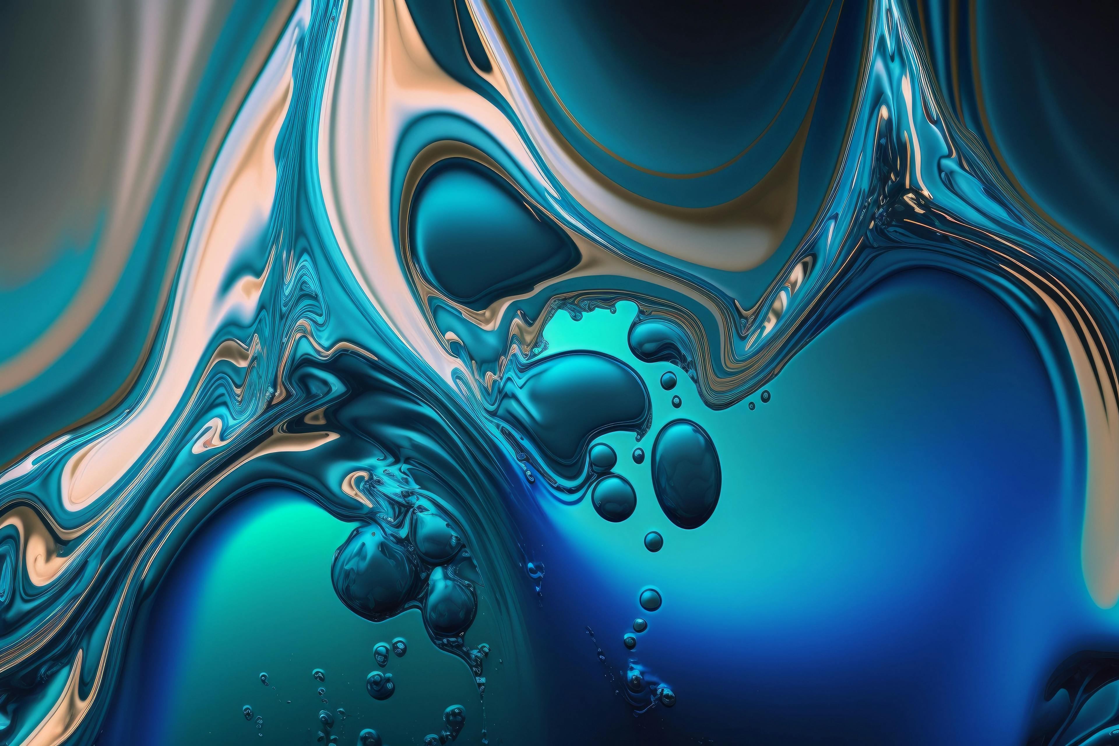 A close up of a blue and green liquid, generative ai | Image Credit: © pham - stock.adobe.com.