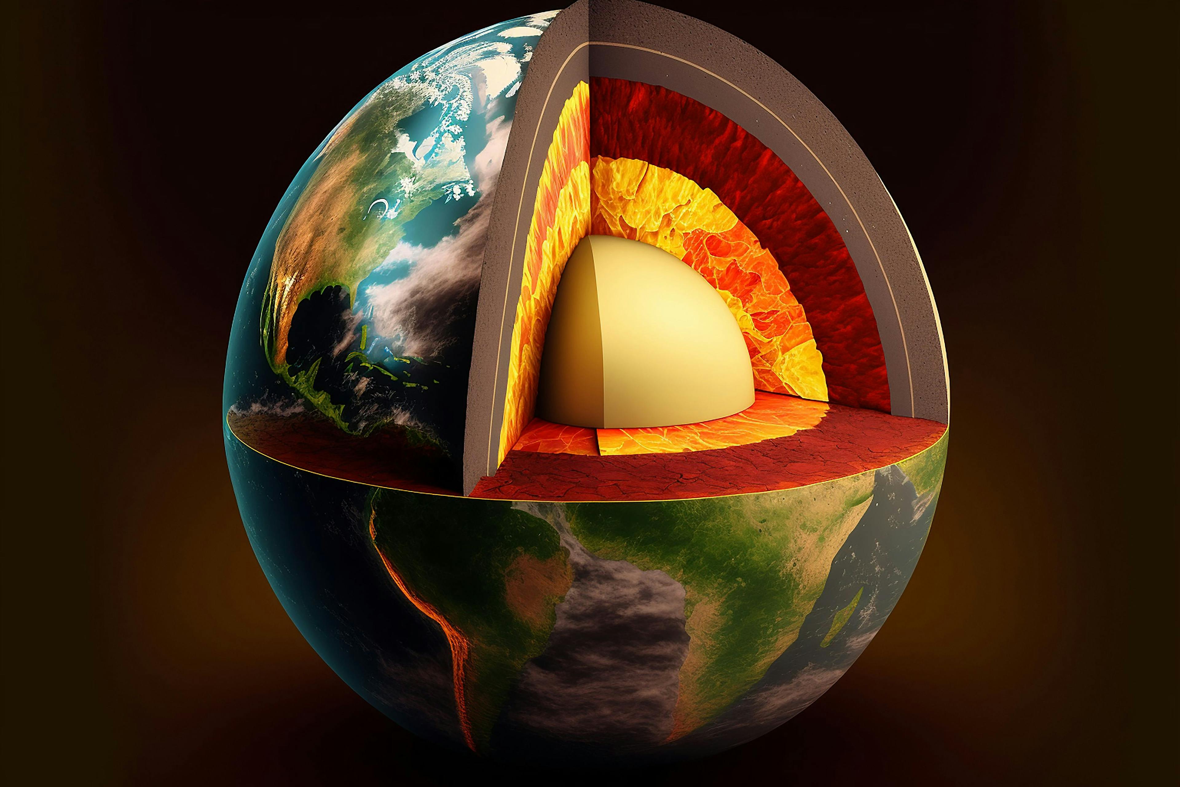 Layers of the planet earth and the core. Ai Generated Art | Image Credit: © unai - stock.adobe.com