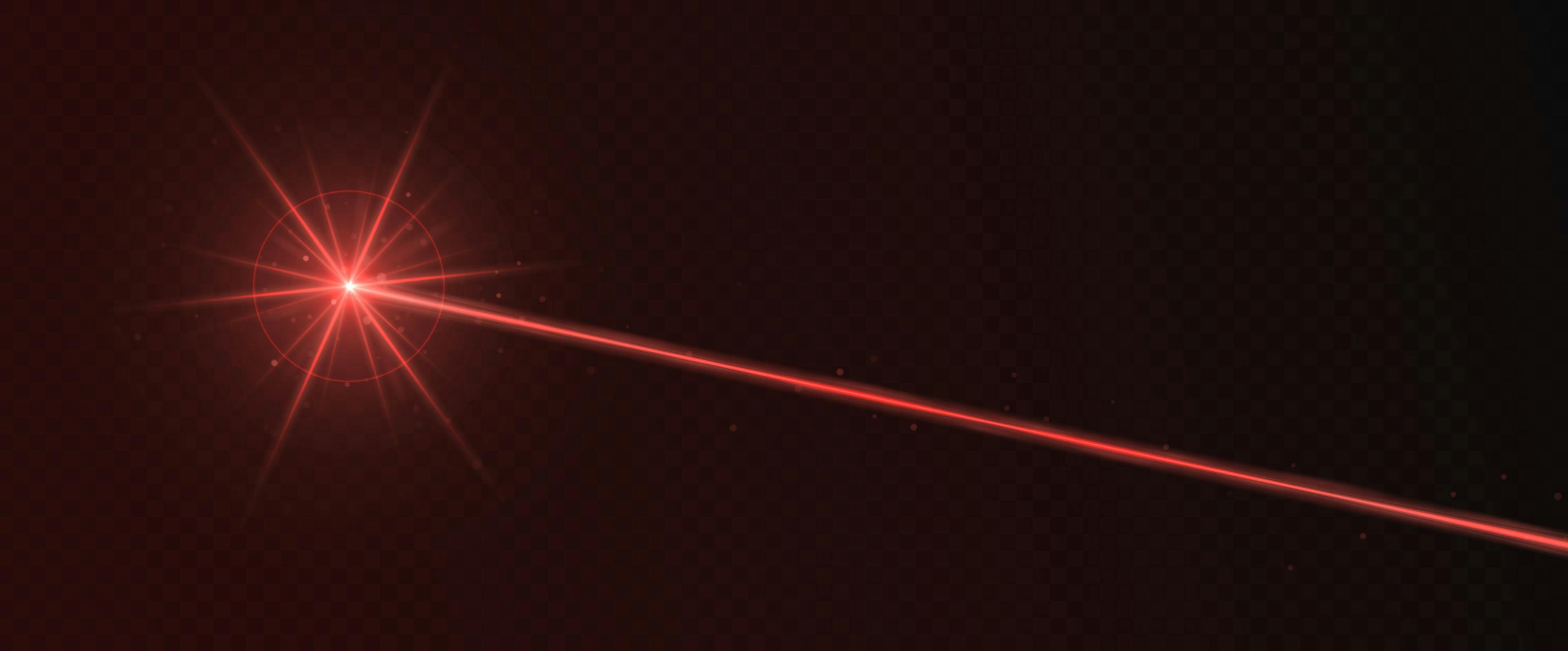 Red laser beam light effect isolated on transparent background. Neon light ray. | Image Credit: © Likanaris - stock.adobe.com