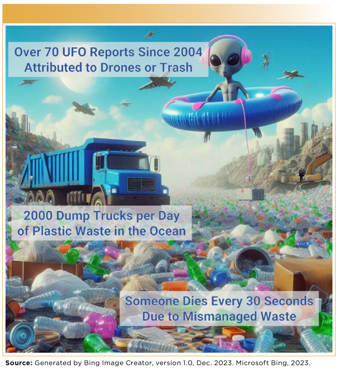 Image 1: Several statistical highlights of the current global plastics problem.