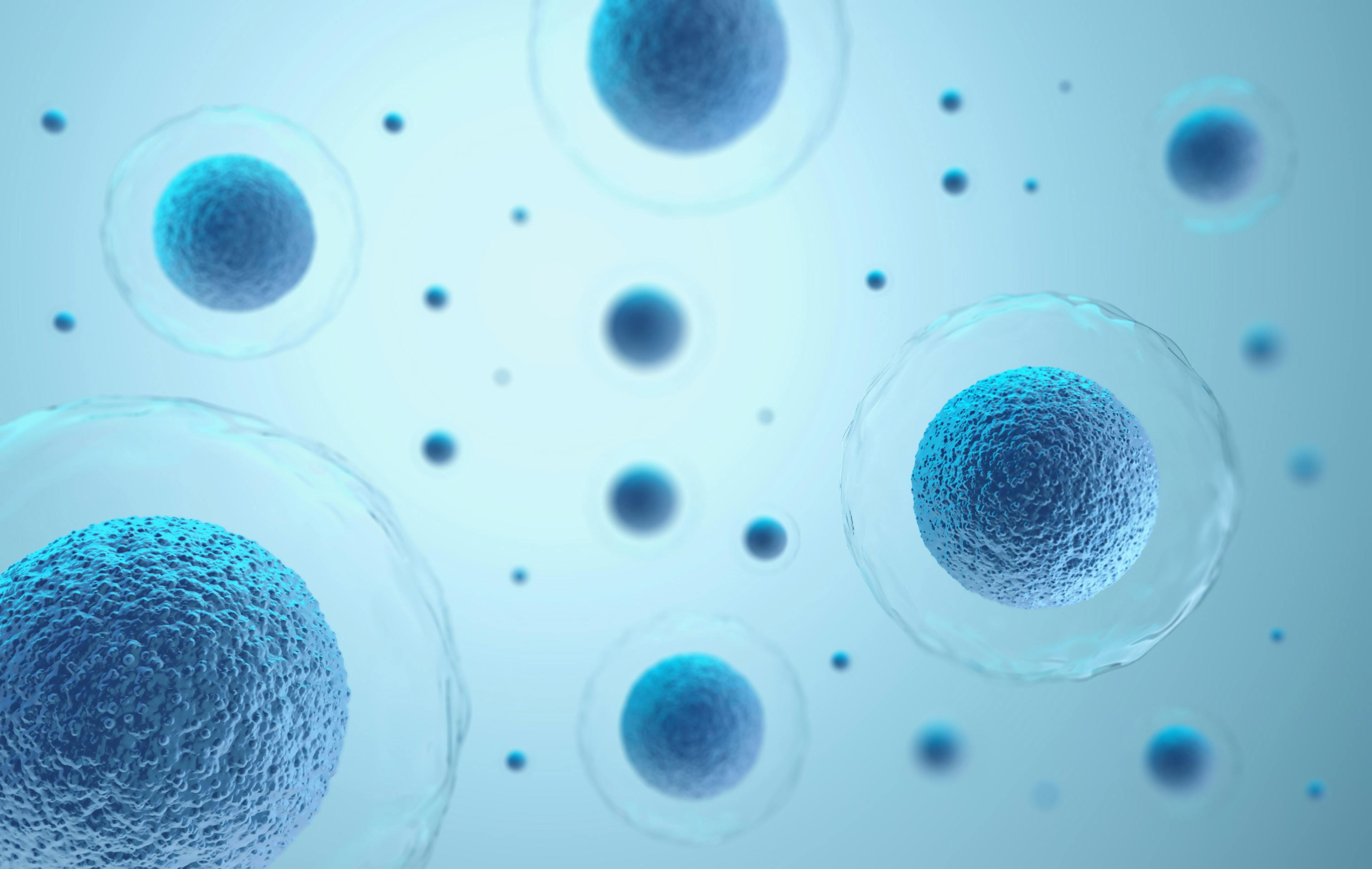 3d rendering of human cells in a blue background. | Image Credit: © Anusorn - stock.adobe.com