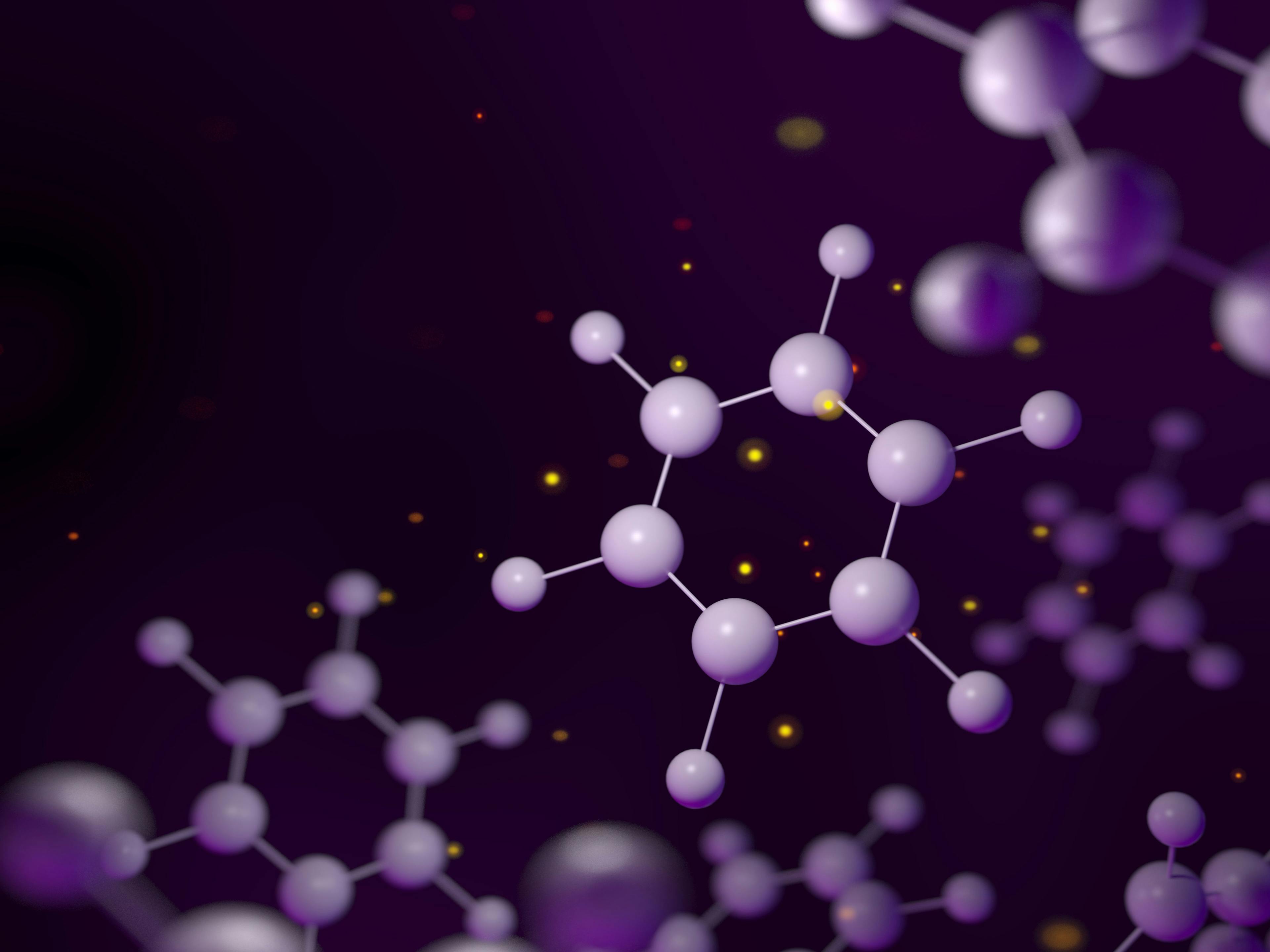 Benzene molecules, energy concept. | Image Credit: © Modella - stock.adobe.com