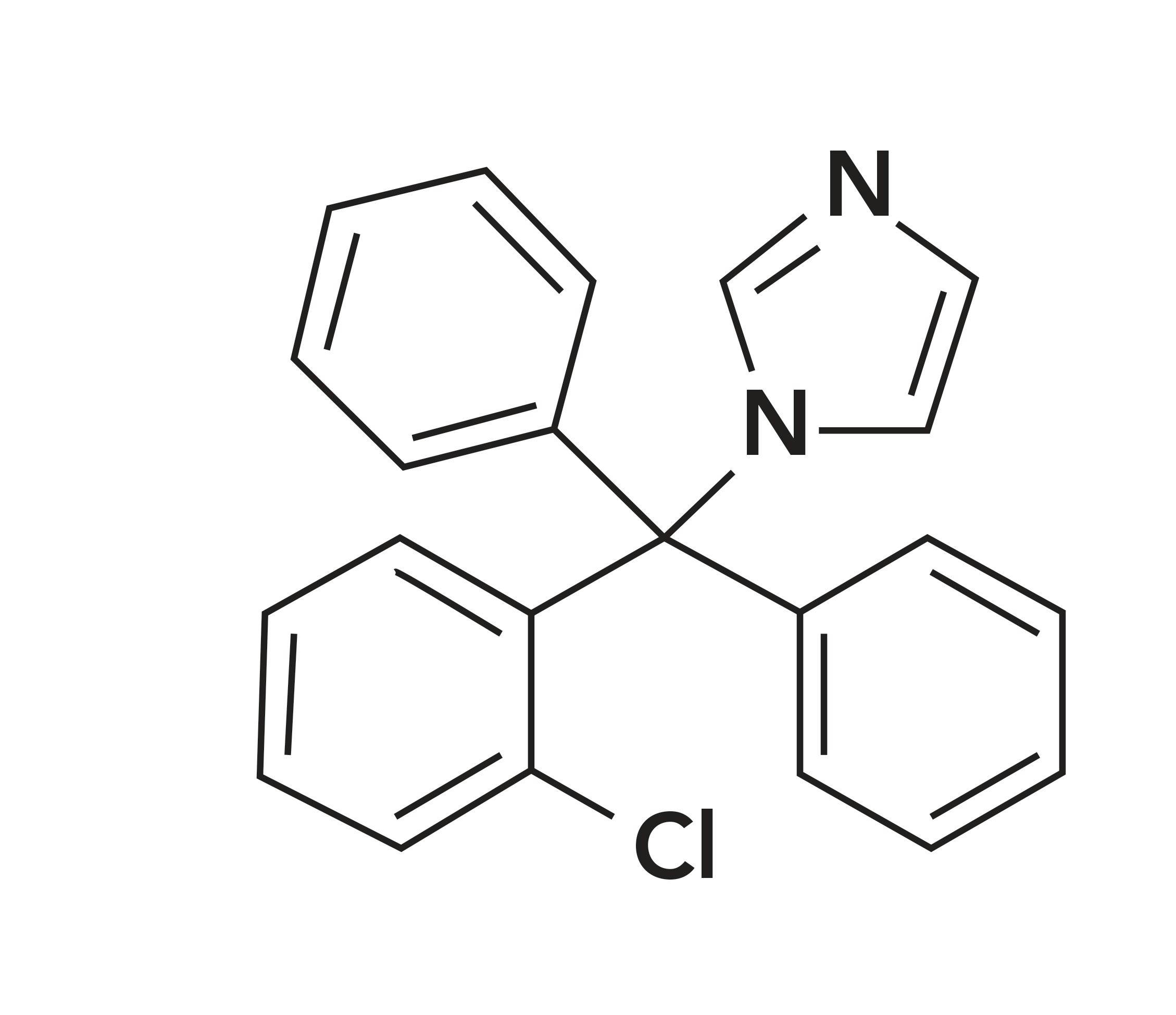 Figure 3: Chemical structure of clotrimazole.